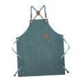 thumbnail image 2 of Delantal de lona, delantal de mezclilla, cómodo delantal con pechera alta y correa ajustable, delantal de trabajo para chefs, manualidades, cocina, ba, 2 of 8