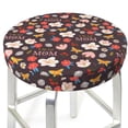 thumbnail image 3 of Balery To The Best Mom Fundas de asiento para taburete de bar redondo de tela de terciopelo ajustables que protegen de arañazos y manchas para sillas de 14 a 17 pulgadas.-14 inch, 3 of 7