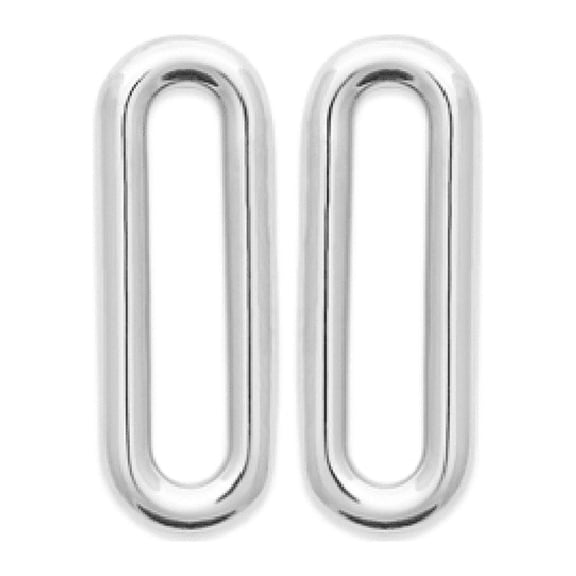 Mystigrey Mackenzie .925 Sterling Silver Plated Rhodium Stud Earrings for Women