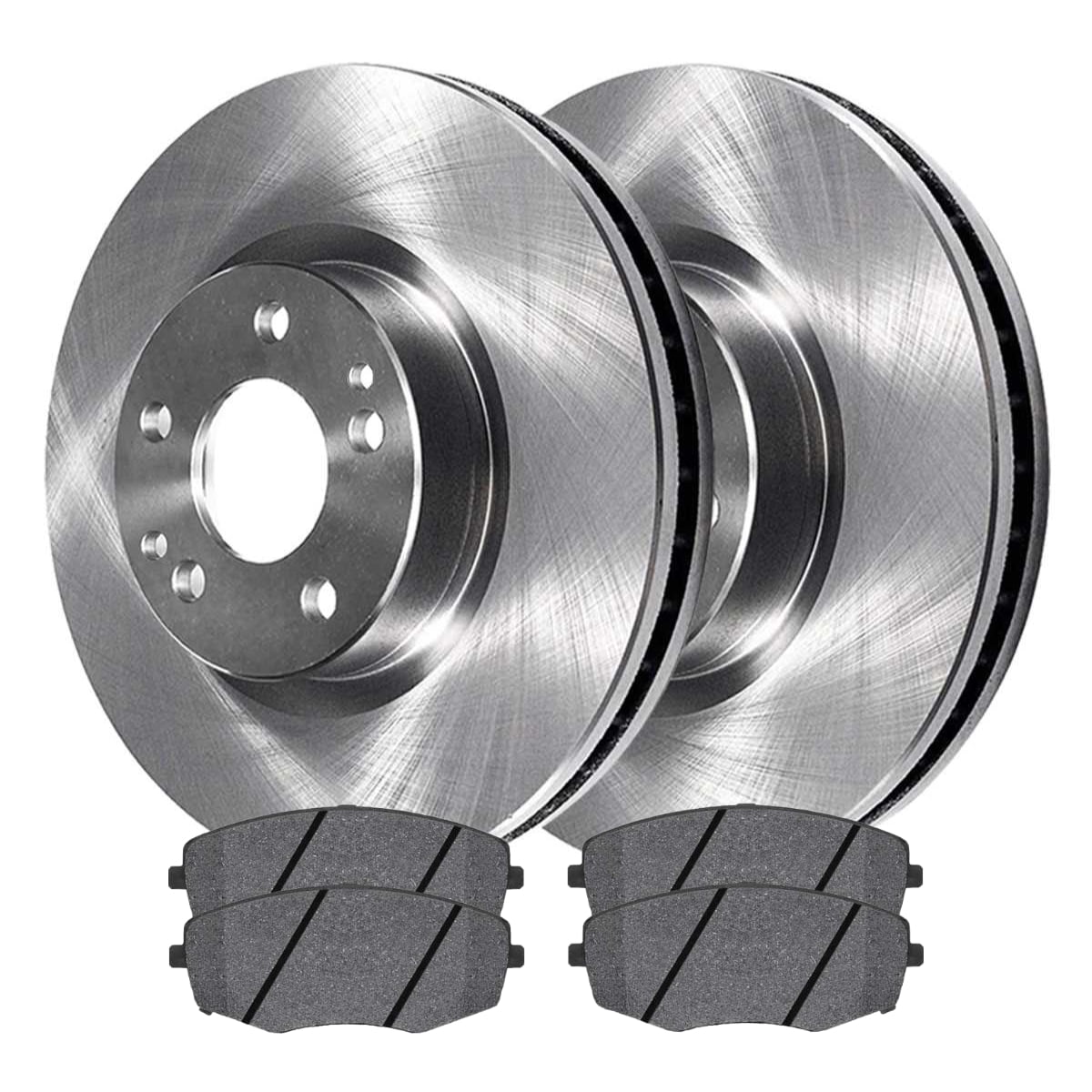 AutoShack Front Brake Rotors and Ceramic Pads Kit Driver and Passenger