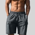 thumbnail image 2 of ibiyuan Men's Shorts Sweat Shorts Men Chino Shorts Gym Shorts Elastic Waist Drawstring Mens Shorts Athletic Straight-Fit Mens Gym Shorts Baggy Beach Vacation Shorts with Pockets, 2 of 4