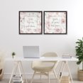 thumbnail image 2 of Stupell Industries Farmhouse Full Bloom at Your Pace Florals Black 2pc Floating Frame Art Set, 18 x 18 each, by Carol Robinson, 2 of 7