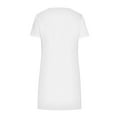 thumbnail image 5 of Sakmal White Womens Summer Dresses Semi Formal Mini Graduation Shirt Dress Short Sleeve Dresses, 5 of 5