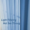 thumbnail image 4 of Junvictex Ombre Chiffon Sheer Curtains Blue Crushed Crinkle Semi Voile Curtain Panels for Bedroom,52" Wx95 Lx2,Rod Pocket, 4 of 7