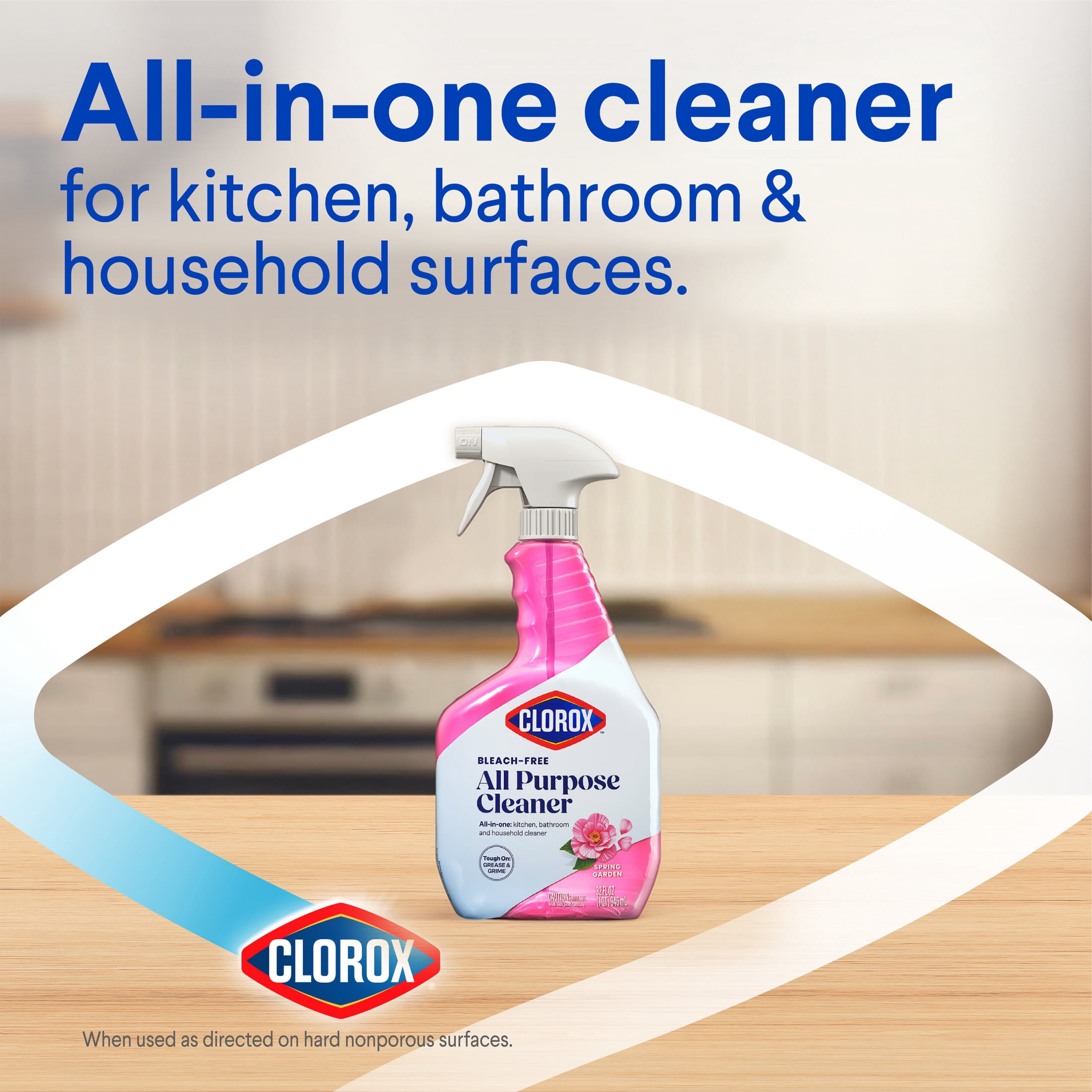 (9 pack) Clorox Bleach-Free All Purpose Cleaner, Spring Garden, 32 fl oz