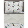 thumbnail image 3 of Vintage Nautical Tattoo Comforter & Sham Bedding Set, Repetitive Pattern of Polygonal Colorful Anchor, 3 pcs Duvet Set Microfiber Filling Quilt, 5 Sizes, Multicolor, by Ambesonne, 3 of 4