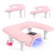thumbnail image 1 of Reposabrazos para manicura LIONVISON, ajustable en forma de U, de piel rosa, 1 of 7