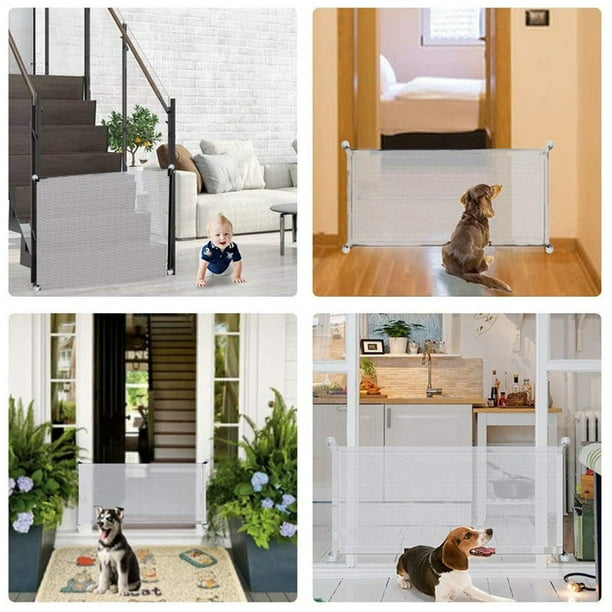 Barrière rétractable pour bébé et animaux domestiques,base en