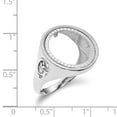 thumbnail image 2 of Solid 14k White Gold 1/10AE Diamond-Cut Coin Ring - Size 12.5, 2 of 2