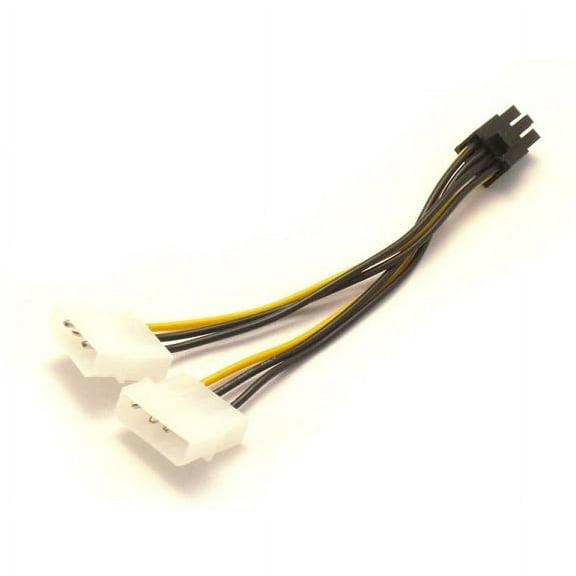 6 Pin PCI-E to 2 X 4 Pin Molex Power Adapter Cable for PCI-E Crypto Mining Cards