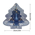 thumbnail image 2 of Metal Hanging Christmas Tree Wind Decorations - Festive Garden Spinners with Elegant Star Patterns for Yard and Garden Decor, 2 of 7