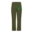 thumbnail image 5 of DPTALR Men's St. Patrick's Day Printed Work Pants Elastic-Waist Straight-Leg,Lace-Up Detail & Pockets,Sporty Casual,Army Green,Size L, 5 of 5