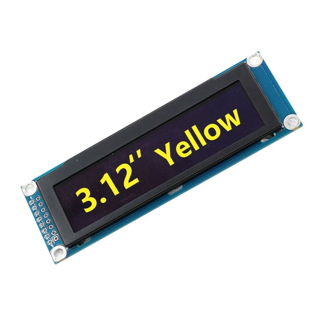 Matsuzay Módulo OLED SSD1322 256*64 LCD 3,3 V Clear Show Módulos de visualización con iluminación automática Pantallas autoluminosas prácticas de Electrónica Amarillo