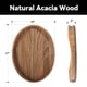 thumbnail image 2 of Bandeja para servir de madera de acacia con asas, redonda de 17 x 13 pulgadas, bandeja otomana decorativa para sala de estar, mesa de centro, desayuno en cama, expositor de velas, 2 of 7