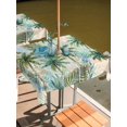 thumbnail image 2 of Outdoor Tablecloth with Umbrella Hole for Patio/Picnic/Party/Camping, Tropical Plants Waterproof Table Cloth Square Cover Washable, Summer Coastal Beach Coconut Tree Green (60"x 60"), 2 of 8