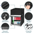 thumbnail image 4 of Housse pour Réfrigérateur Extérieur, Housse Imperméable pour Mini Congélateurs Verticaux Verticaux, Housse de Protection pour Réfrigérateur pour Boissons et Bières, 1 x Housse pour Réfrigérateur Extérieur, Noir, 4 of 8