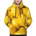 thumbnail image 3 of Zufioo Ripe Yellow Lemon Design Fleece Comfortable Hoodie for Mens,Sweatshirt for Men,Pullover Hooded Sweatshirt for Men -Medium, 3 of 5