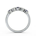 thumbnail image 3 of 0.50 Ct Round Cut Real Diamond Blue Sapphire Beautiful Eternity Band for Women 14K White Gold Size 11, 3 of 7