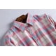 thumbnail image 5 of Pntutb Moda Mujer Casual top Suelto Cuello vuelto Abotonado Manga larga Lijado Blusa con estampado de cuadros Liquidación Pntutb Pntutb-1412, 5 of 8
