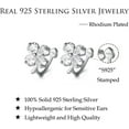 thumbnail image 6 of Solid 925 Sterling Silver Clover Flower Clip On Earrings for Women Teens CZ Flower Ear Cuff Earrings Non Piercing Wraps St. Patricks Day Earrings, 6 of 7