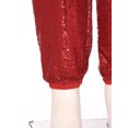 thumbnail image 6 of inlzdz Kids Girls Sequin Hip Hop Jazz Street Disco Dance Pants Performance Bloomers Sweatpants Party Harem Trousers Red 150, 6 of 7