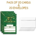 thumbnail image 5 of 20 Cards with Envelopes, graduation party invitations 2026, 2026 College, High School, University Grad Celebration.（BT3） (Green Gold), 5 of 5