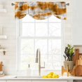 thumbnail image 4 of Tie Up Valances for Windows, Orange Grey Adjustable Valance Curtains Window Treatment for Living Room, Vintage Minimalist Abstract Gradient Art Rod Pocket Kitchen Curtains & Drapes 42x12 Inch, 4 of 9