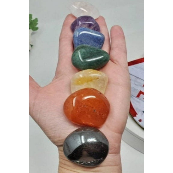 Crystal Healing Chakra Crystal Large Stones set, 7 Chakras Large Crystals