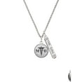 thumbnail image 2 of Delight Jewelry Silvertone Domed Black MD Silvertone Hope Anchors the Soul Bar Charm Necklace, 23", 2 of 4