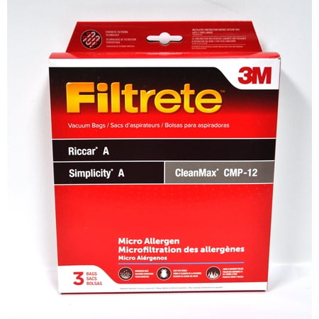 3M Filtrete Riccar and Simplicity Style A Synthetic Vacuum Bags