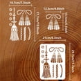 thumbnail image 2 of Tassels Painting Stencil 11.7x8.3 inch Fringe and Tassel Wall Stencil Plastic Rope Pattern Template Reusable DIY Art and Craft Stencils, 2 of 7