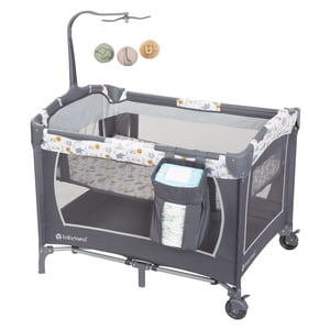 Baby Trend Nursery Center Playard with Full Bassinet, Animal Jubilee