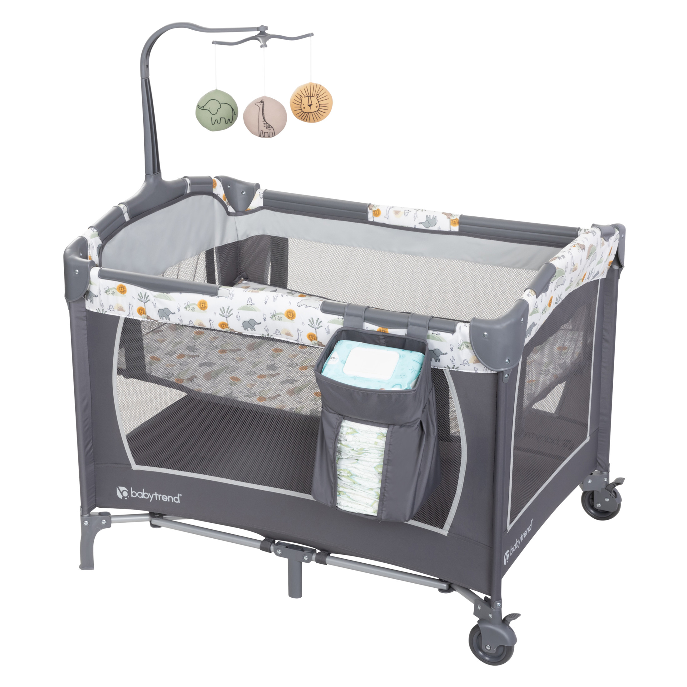 Baby Trend Nursery Center Playard with Full Bassinet, Animal Jubilee photo 1