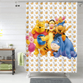 thumbnail image 1 of Winnie the Pooh Shower Curtain, Light Weight Cloth Shower Curtain Durable Waterproof Fabric Reinforced Top Hem for Hotel Bathtub, 1 of 9