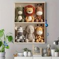thumbnail image 4 of Mixed Safari Jungle Animal Canvas Print, Neutral Boys Bedroom Wildlife Themed Casual Wall Decor, 4 of 8