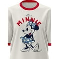 thumbnail image 2 of Disney Minnie Mouse Adult Ladies Ringer Tee Shirt, XS-XL, 2 of 4