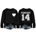 thumbnail image 2 of Vetsdori Womens Valentine Sweatshirts Pullover Spring Shirts Crew Neck Graphic Gifts for Girlfriend, Cute Sweatshirts for Women Love Heart, 2 of 6