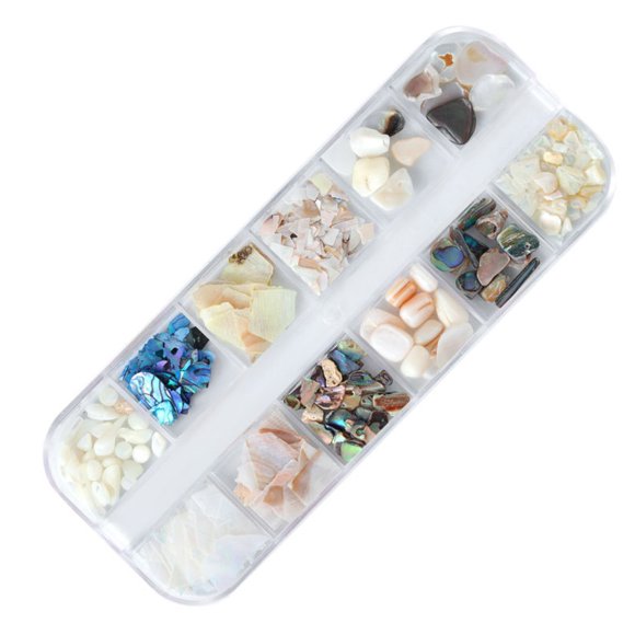 Soidarity Nail Art Natural Shell Piece Grueso Alto Brillo Nail Art Jewelry Set Nails Accessoires nail 3D Rhinestones DIY Arte de uñas 3 Soidarity MJ12895-03