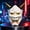 White, variant on Demon Mask Red White 2 Colors, Halloween Horror Devil Full Face Mask with Golden Horns Fangs, Cosplay Costume for Party Haunted House