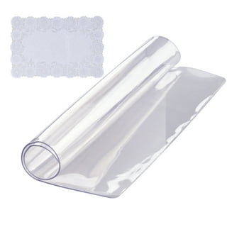 Cheers.US Clear Table Cover Protector, Desk Cover Plastic Table Protector  Clear Table Pad Tablecloth Protector, Clear Desk Pad Mat for Coffee Table