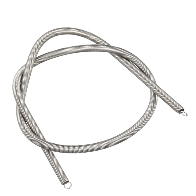 Unique Bargains Extended Compressed Spring Wire Diameter 0.016' , OD 0.12' , Free Length 11.81' Stainless Steel Small Dual Hook Tension