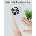 thumbnail image 4 of Case Compatible with iPhone 15 Pro (6.1-inch) Matte Translucent Phone Case for Men, Women, Girls, Thin Back Cover, Frost Clear, 4 of 8