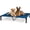 Navy, variant on Elevated Dog Bed, Cooling Raised Bed, Portable&No-Slip for Outdoor or Indoor Use, Green, Small, 35"L x 25"W x 7.4"H