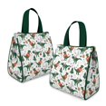 thumbnail image 2 of Green Dinosaurs Christmas Pattern Insulated Lunch Bag for Women & Adults,Large Portable Soft Cooler Lunch Bag,Thermal Food Storage Tote with Pearl Cotton,8.66L,8.75x5.75x9.5 Inch, 2 of 6