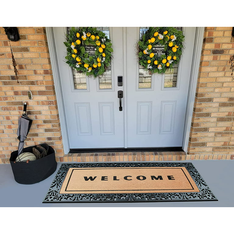 Welcome Home Mat for Front Door Entrance Non Slip Rubber Mat Heavy Duty  Doormat