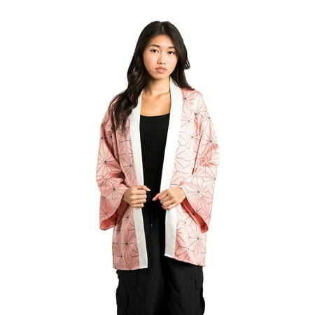 Demon Slayer Nezuko Long Sleeve Pink Women's Cosplay Robe