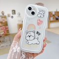 thumbnail image 1 of Samsung Galaxy S23 A14 S22 S21 S20 5G FE Pro Ultra Plus Puppy Rainbow Note Love Heart Cute Clear Soft Wave Case, 1 of 3