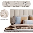thumbnail image 5 of Upholstered Queen beds Gas Lift Up Storage Platform Bed Frame with Tufted Headboard Wooden Slat Support and Under Bed Storage, 5 of 7