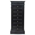 thumbnail image 5 of Jewelry Armoire with Mirror, 7 Drawers & 24 Necklace Hooks, 2 Side Swing Doors (Black), 5 of 10