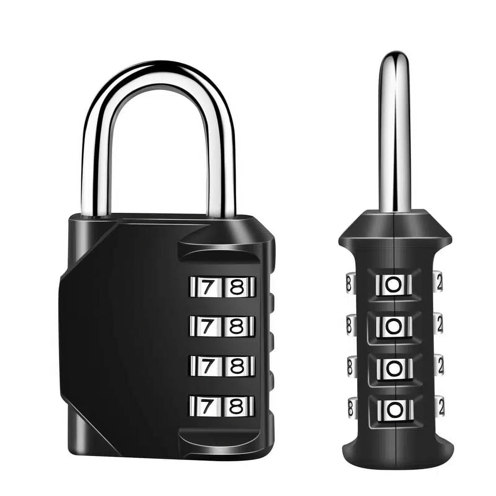 Newhouse Hardware Improved 4-Digit Combination Lock, Outdoor Waterproof  Padlock for School, Gym Locker, Sports Locker, Fence, Toolbox, Gate, and  Travel, Customizable 4-Digit Lock Combo